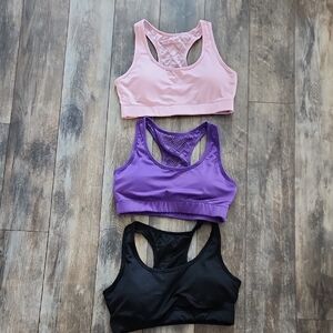 Women's Intimates Set - Pink, Purple, and Black Sports Bras